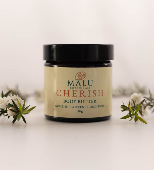 MALU Cherish Body Butter - natural body moisturiser with kānuka and cedarwood