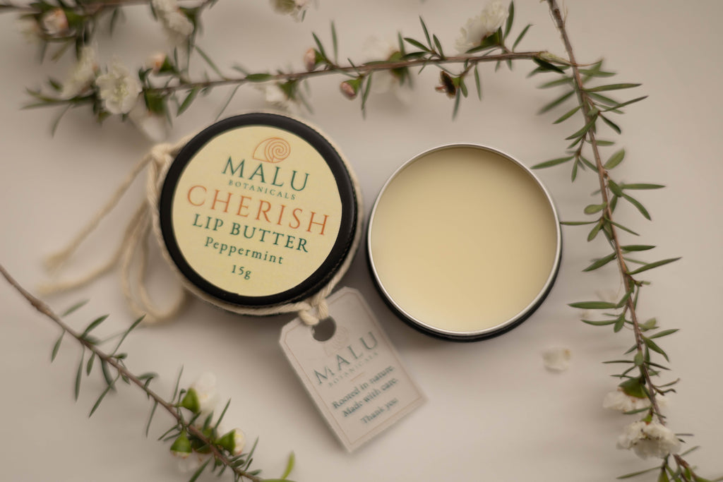 MALU Cherish Lip Butter with mānuka beeswax and peppermint